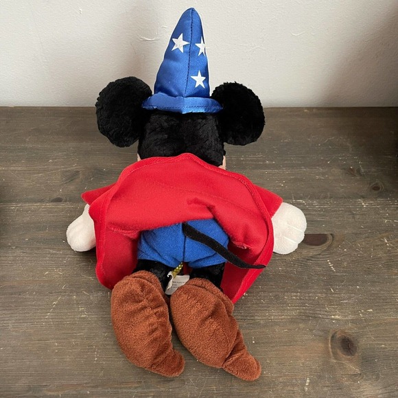 Walt Disney World Fantasia Sorcerer Mickey Mouse Sand Stuffed Plush - Picture 3 of 6
